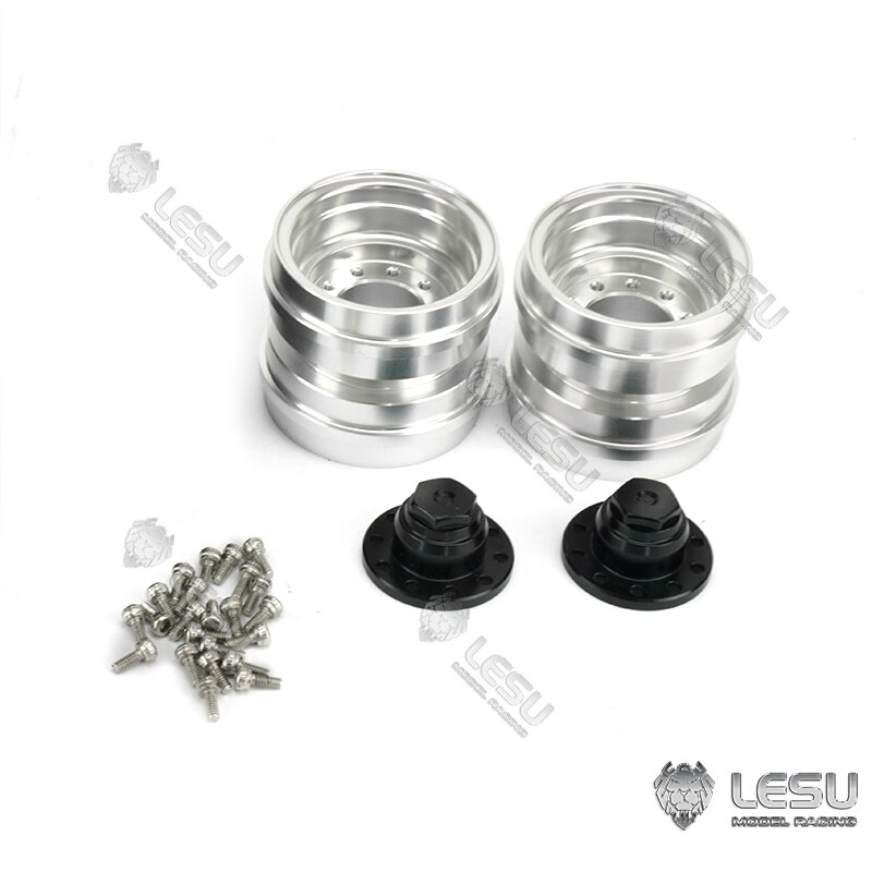Metal Front Wheel Model Hubs A for 1/14 LESU RC Tractor Truck Flange Axles