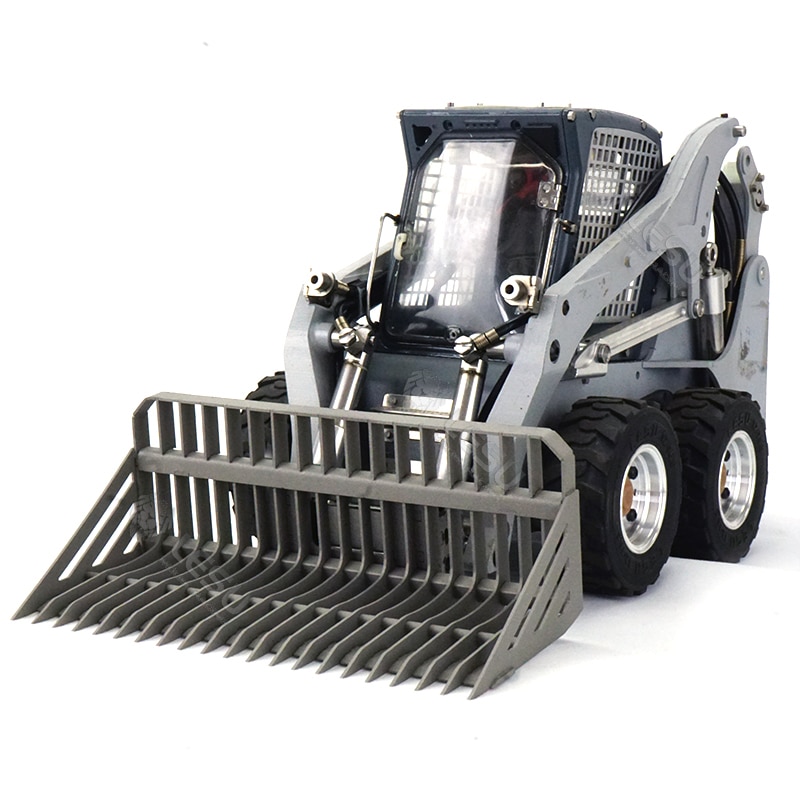 RC Bobcat Skid Steer Loader AOUE Modified Upgraded With Metal Sieve Bucket 5