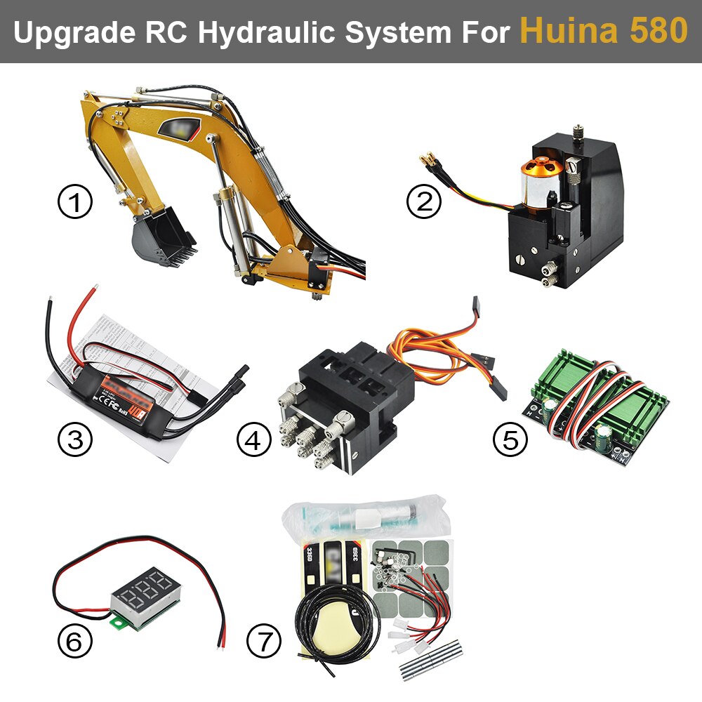 Huina 1580 Hydraulic Conversion Kit 6