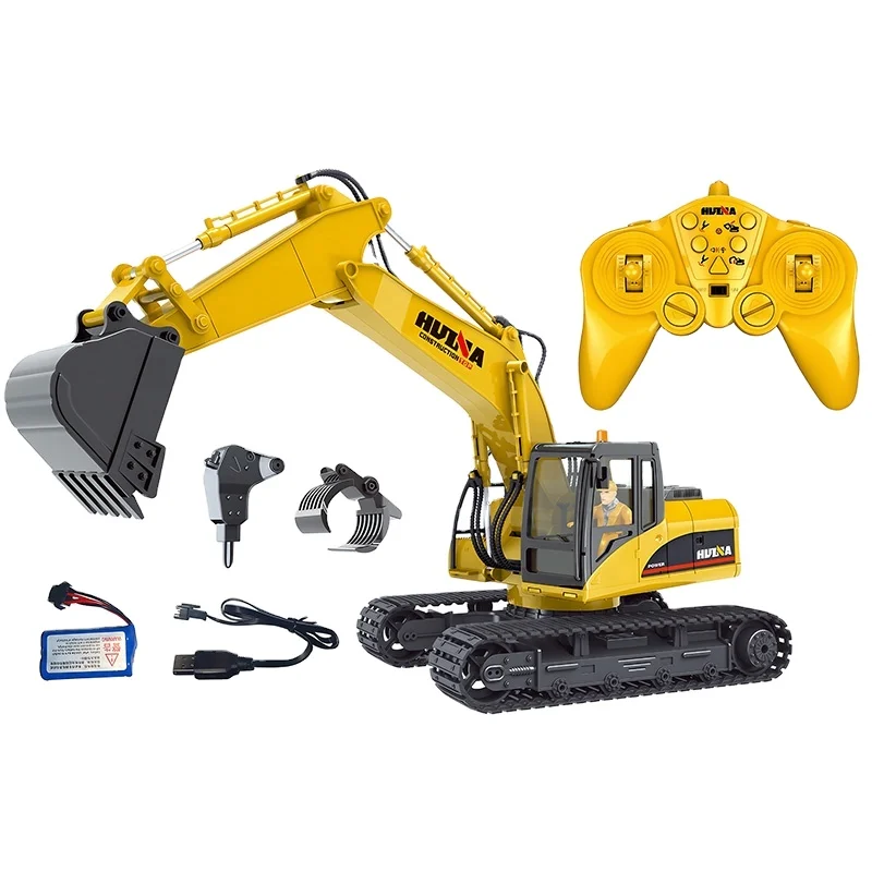 HUTNA RC Excavator 1/14スケール HUINA TOYS 1593 RC Excavator 2.4Ghz 1:14 Scale Construction