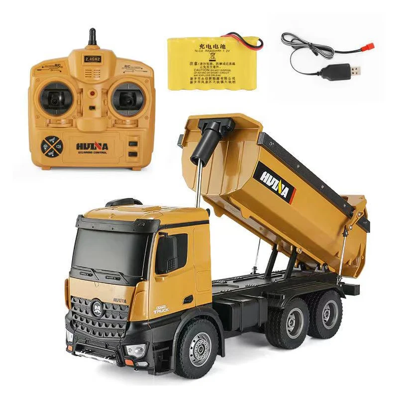 Huina 1573 RC Dump Truck - 1/14 2.4G Electric with Lights - Free ...