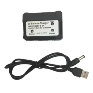 Battery Balance Charger 7.4V 2S Adapter Durable 2 in 1 4