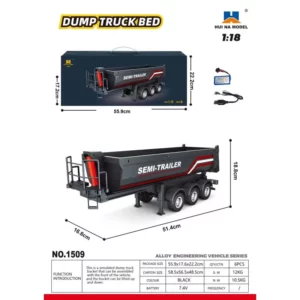 Huina 1509 RC Semi Truck Dump Trailer (3)